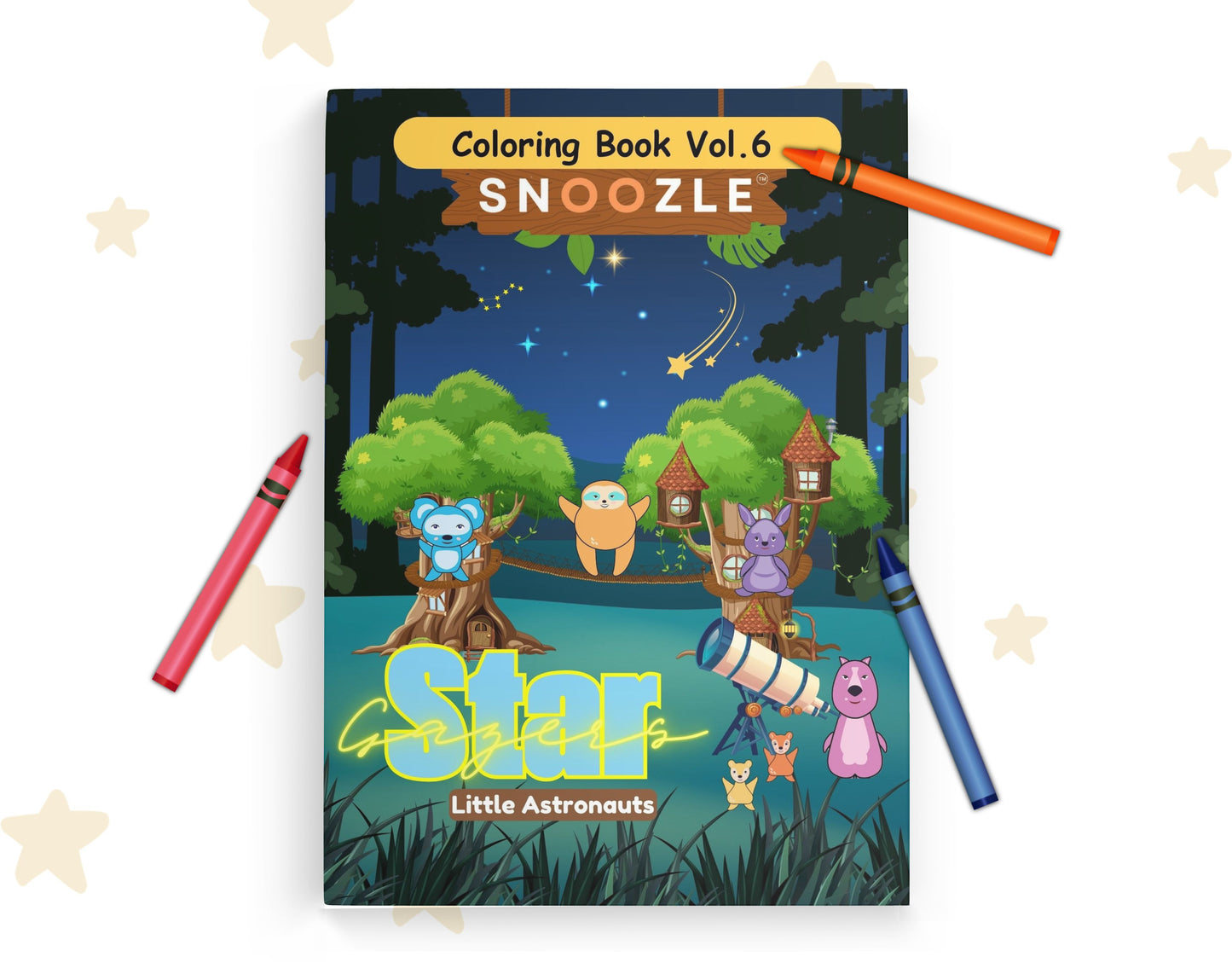 Snoozle Star Gazers Coloring Book - Little Astronauts