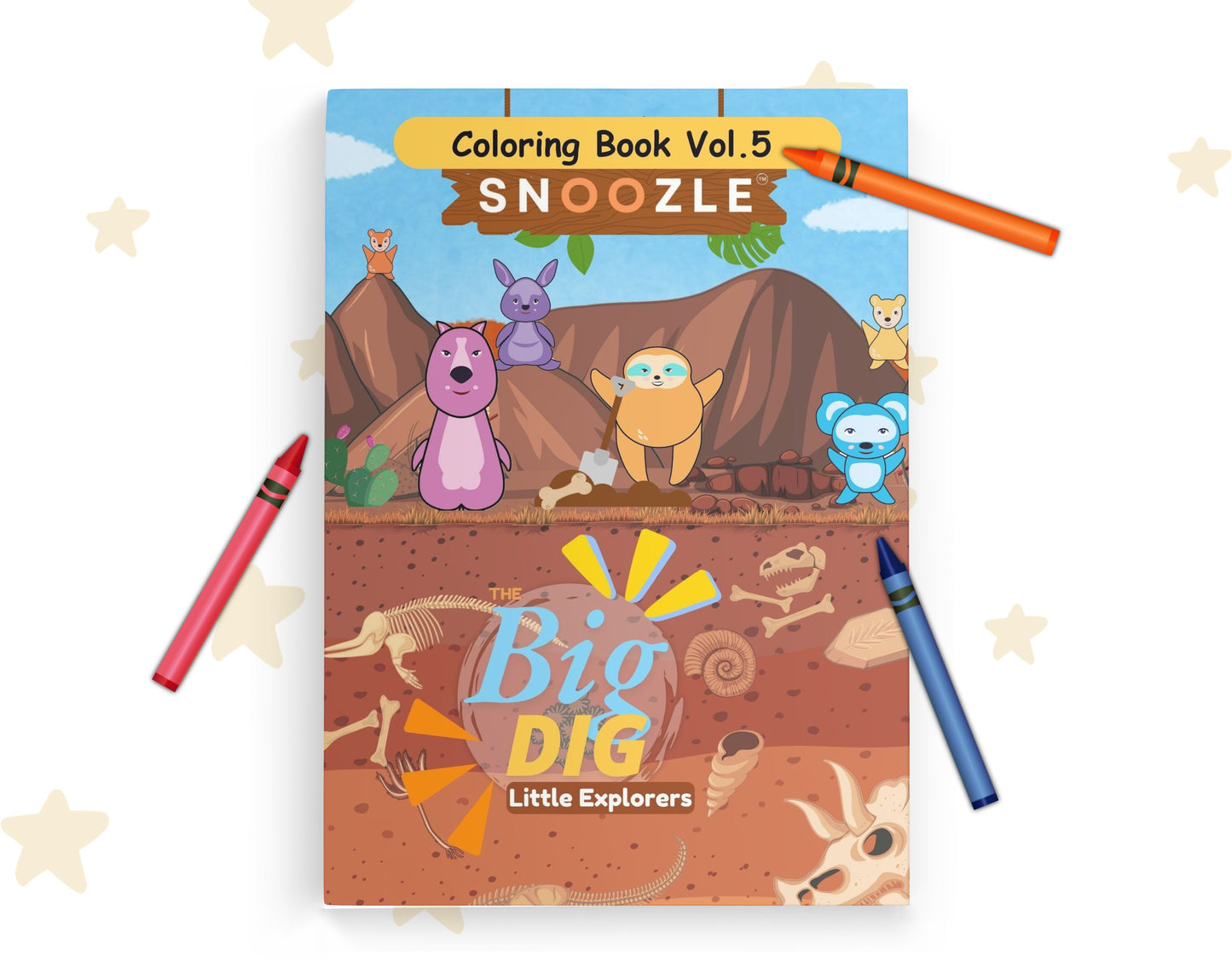 Snoozle Big Dig Coloring Book - Little Explorers