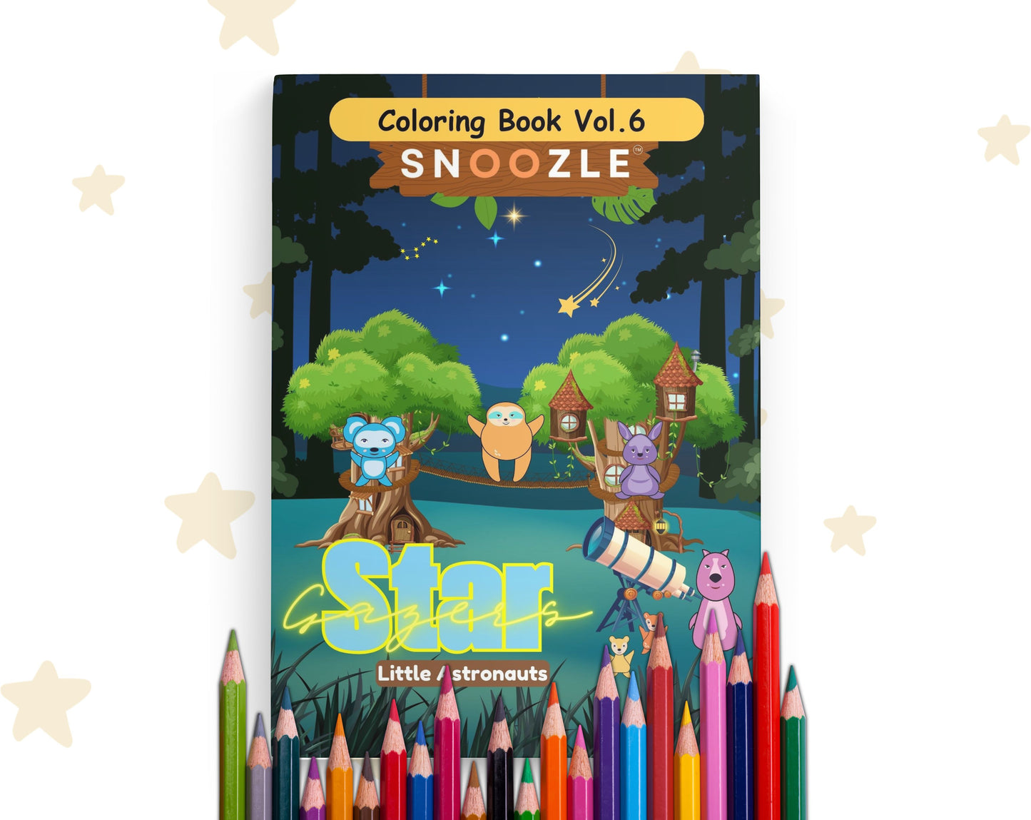 Snoozle Star Gazers Coloring Book - Little Astronauts