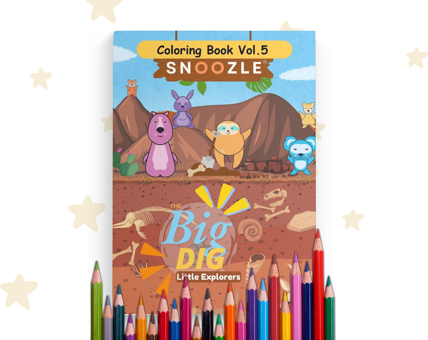 Snoozle Big Dig Coloring Book - Little Explorers