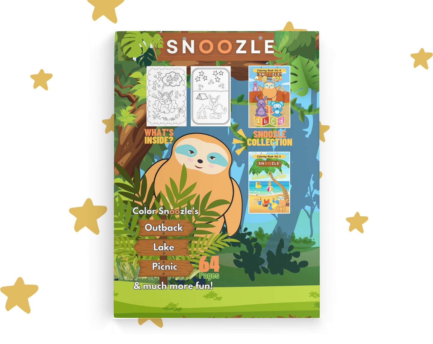 Snoozle Camping Adventures in Slumberland Coloring Book