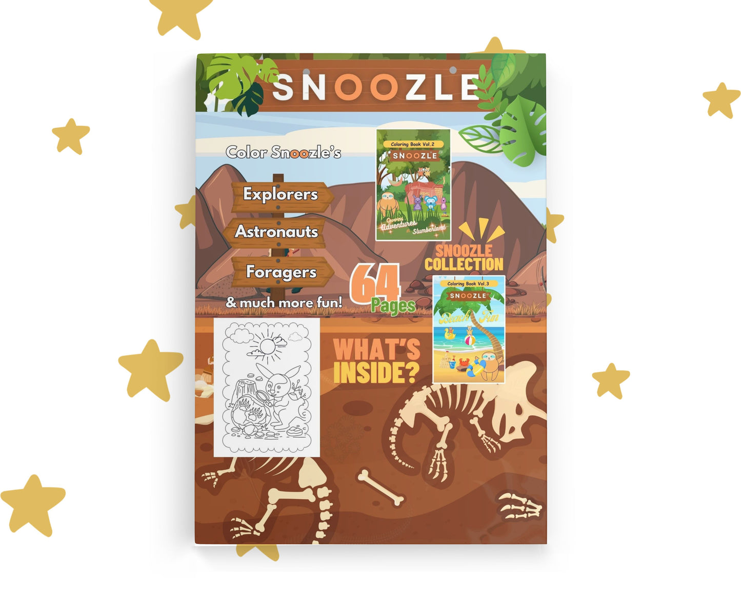 Snoozle Big Dig Coloring Book - Little Explorers