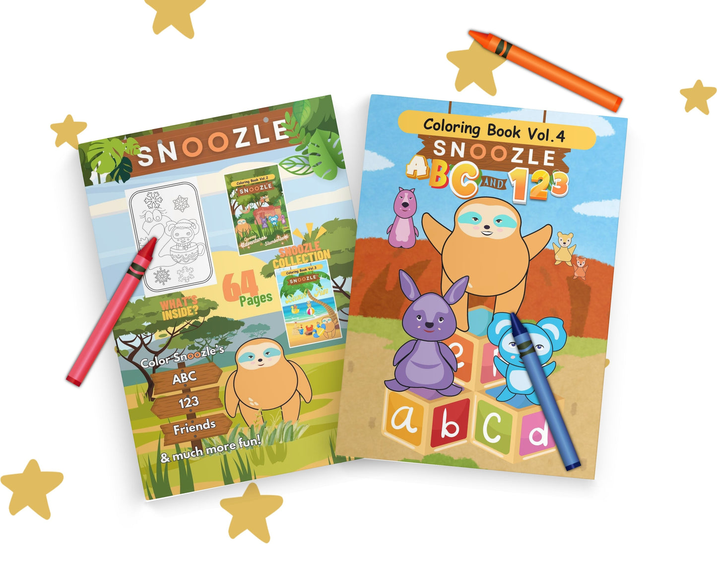 Snoozle ABC & 123 Coloring Book