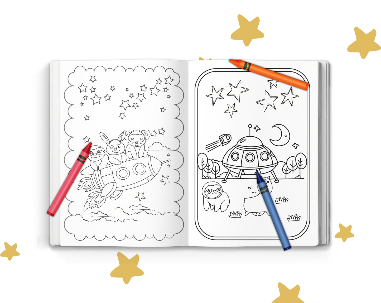 Snoozle Star Gazers Coloring Book - Little Astronauts
