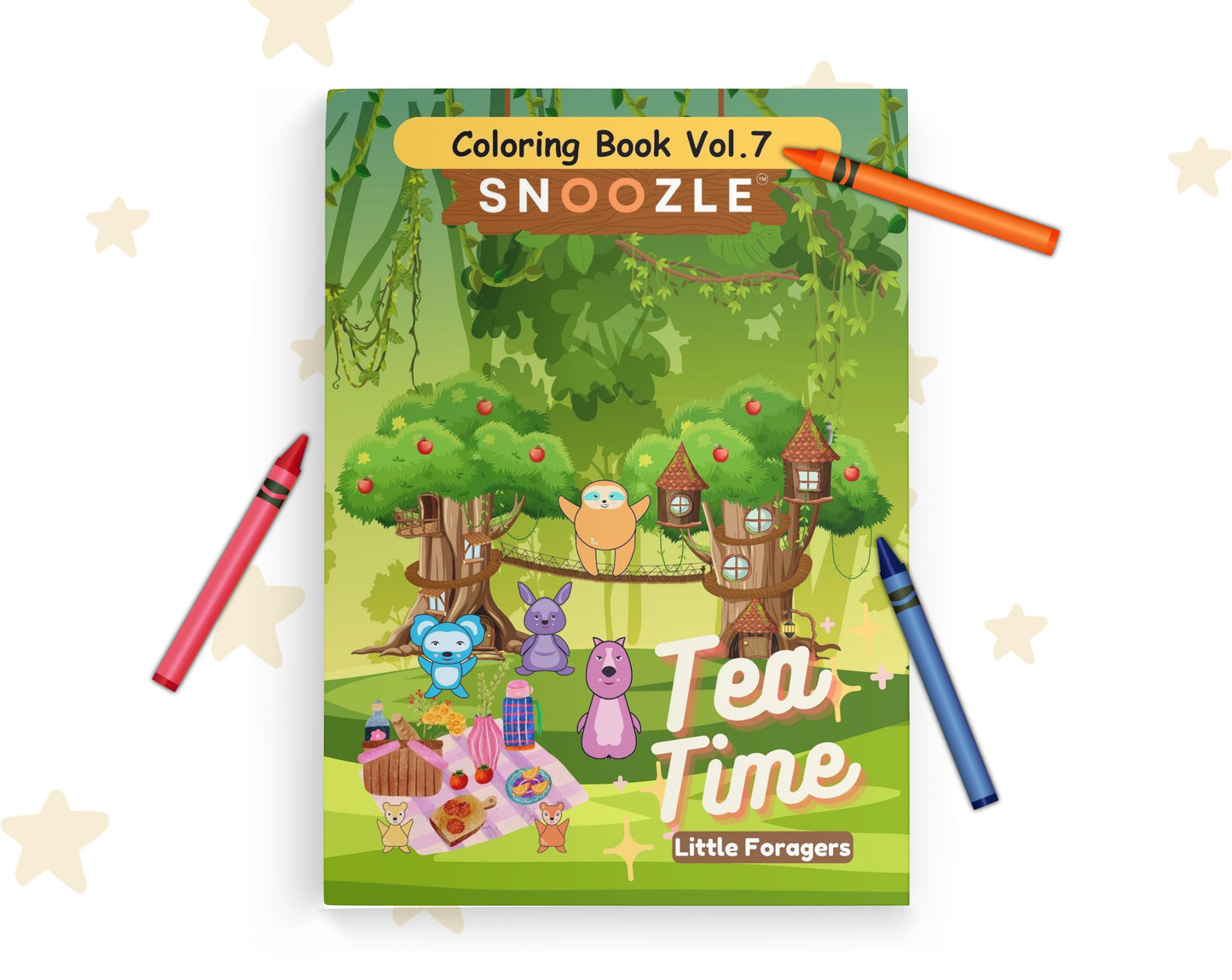 Snoozle Tea Time Coloring Book - Little Forages
