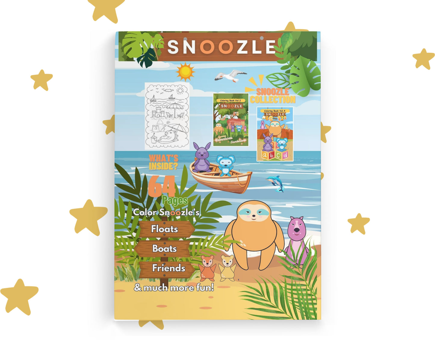 Snoozle Beach Fun Coloring Book